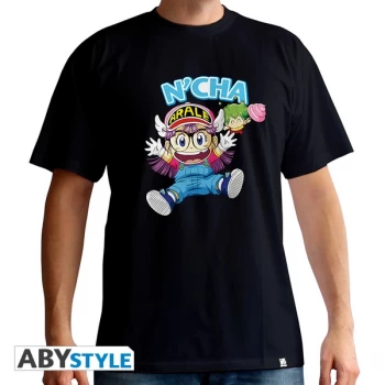 Dr Slump - Arale & Gacchan Mens Medium T-Shirt - Black