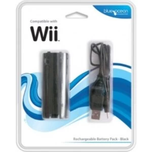 Blue Ocean Accessories Recharge Battery Pack Black Wii & Wii U