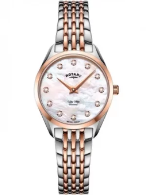 Rotary Ladies Ultra Slim Two Tone Bracelet Watch LB08012/41/D