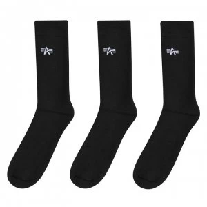 Alpha Industries 3 Pack Basic Socks - Black