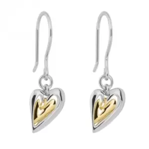 Organic Heart Yellow Gold Plating Earrings E6231