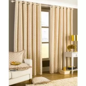 Riva Home Belmont Ringtop Curtains (66x90 (168x229cm)) (Beige) - Beige