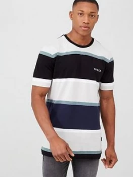 NICCE Colum T-Shirt, Black/Grey/Navy, Size L, Men