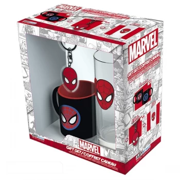 MARVEL - Glass 29cl + Keyring + Mini Mug "Marvel Spider-man"