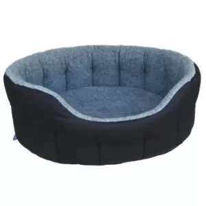 P&L Premium Bolster Dog Bed Black XL - wilko
