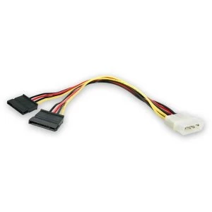 StarTech 12" LP4 to 2x SATA Power Y Cable Adapter