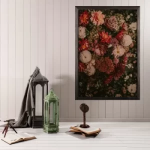 Flower mix XL Multicolor Decorative Framed Wooden Painting
