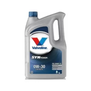 0w30 Fully Synthetic Valvoline SynPower FE 0W30 5 Litre Engine Oil - 874310