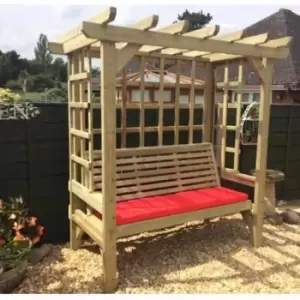 Hawthorn 3 Seater Arbour, Wood