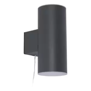 Zink ELDON LED Solar Outdoor Up and Down Wall Light Black