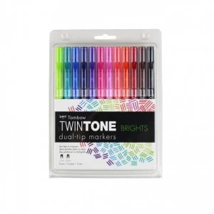 Tombow Dual Tip Twintone Bright Pens PK12