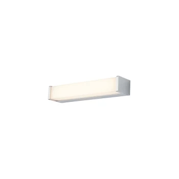 Endon Lighting Edge - Bathroom Integrated LED Wall Lamp Chrome Effect Plate & Opal 1 Light IP44