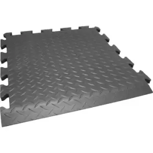DECKPLATE CONNECT anti-fatigue matting, 500 x 500 mm, end piece