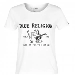 True Religion Buddha T Shirt - 11-0601 Brt Wht