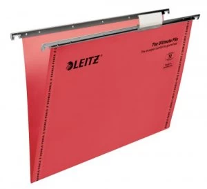 Leitz Ultimate Clenched Bar Suspension File Red BX50
