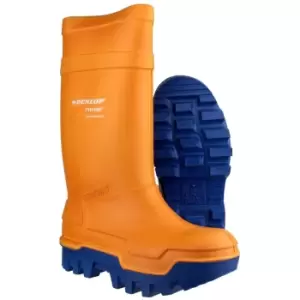 Dunlop C662343 Purofort Thermo + Full Safety Wellington / Mens Boots / Safety Wellingtons (9 UK) (Orange)