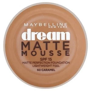 Maybelline Dream Matte Mousse Foundation 60 Caramel 10ml Brown