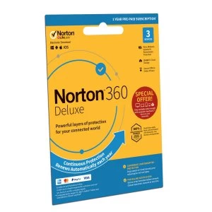 Norton 360 Internet Security with VPN 3 Devices 12 Month Subscription