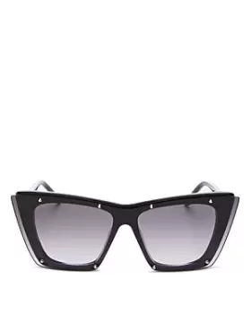 Alexander McQUEEN Womens Shield Cat Eye Sunglasses, 99mm