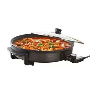 Quest 35410 30cm Multi-Function Electric Cooker Pan with Lid - Black