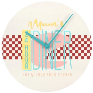 24 Hour Mum's Diner Wall Clock