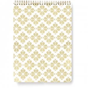 Kate Spade Spade Flower Large Top Spiral Notebook - Gold Spade