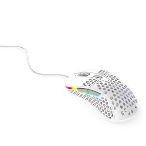 Xtrfy M4 RGB Wired Optical Gaming Mouse, USB, 400-16000 DPI, Omron Switches, 125-1000 Hz, Adjustable RGB, White