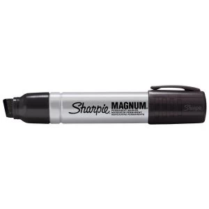Sharpie Magnum Metal Permanent Marker Large Chisel Tip 14.8mm Line Black Pack of 12