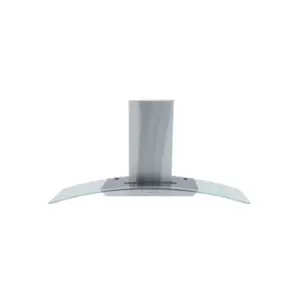 Montpellier MHE900LX 90cm Curved Glass Chimney Cooker Hood with LED Colour Trim - Stainless Steel