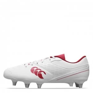 Canterbury Phoenix Raze Soft Ground Rugby Boots Mens - White/Red
