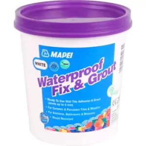 Mapei Waterproof Fix & Grout Tile Adhesive 1.5kg in White