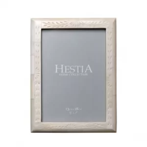 Hestia Global Artisan Floral Carved Photo Frame 5" x 7"