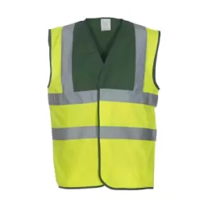 Yoko Adults Unisex Two Tone Class 1 Reflective Jacket (M) (Hi Vis Yellow/Green)
