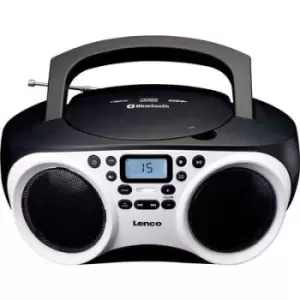 Lenco SCD-501 Radio CD player FM AUX, Bluetooth, CD, USB White, Black