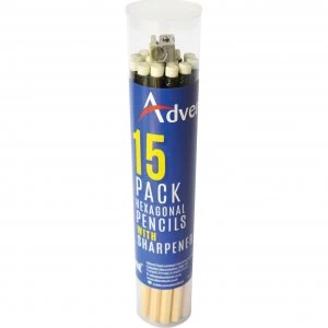 Advent Carpenters HB Pencils and Sharpener