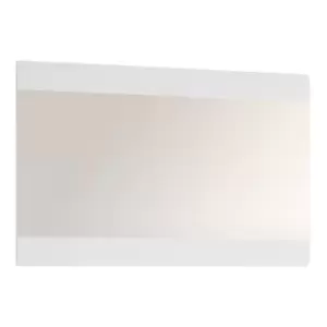 Chelsea Wall Mirror 109.5cm Wide In White With Oak Effect Trim