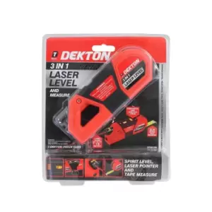 Dekton 3 in 1 Laser Level and Tape Measure