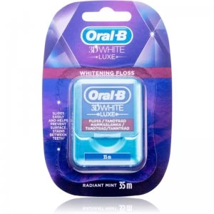 Oral B 3D White Luxe Waxed Dental Floss with Whitening Effect Radiant Mint 35 m