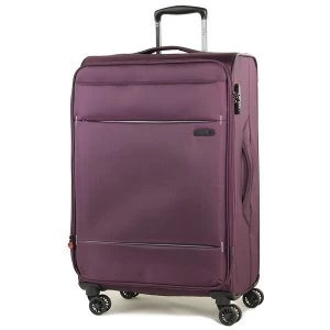 Rock Deluxe-Lite Medium 8-Wheel Spinner Suitcase - Purple