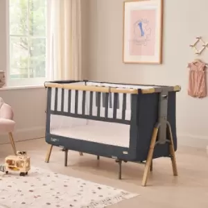 Tutti Bambini Cozee XL Bedside Crib & Cot - Oak / Liquorice