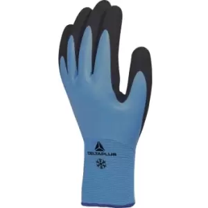 Delta Plus THRYM VV736 Fully Coated Latex Waterproof Lined Safety Gloves Blue - Size 9