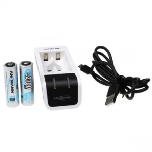 ANSMANN 1001-0091-01 Comfort Mini with 2x AA2100 Battery Charger