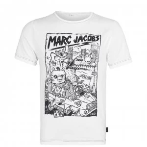 Marc Jacobs Children Boys Theme T Shirt - Blanc 10B
