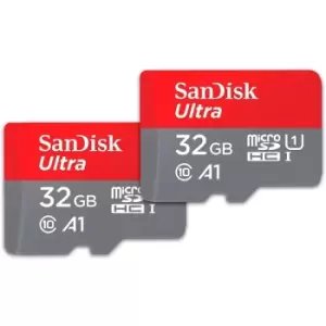 SanDisk Ultra 32GB MicroSDHC Memory Card + SD Adapter