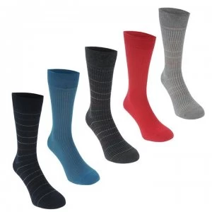 Soviet Micro Stripe Socks - Navy/Red