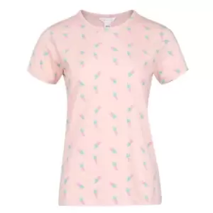 Miso Printed Boyfriend T Shirt Ladies - Pink
