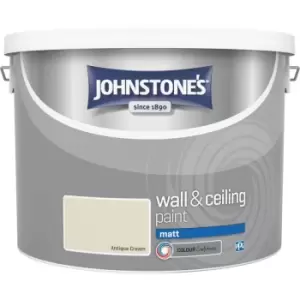 Johnstones - Johnstone's Wall & Ceiling Antique Cream Matt 10L Paint - Antique Cream