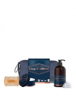 Gillette King C. Gift Set Beard and Face Wash + Balm + Comb