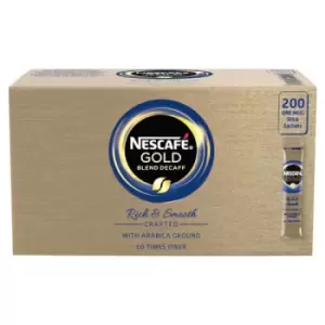 Nescafe Gold Blend Decaffeinated One Cup Coffee Sachets (Pack of 200) 12340522