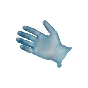 Disposable Gloves, Clear, Vinyl, Powder Free Size M Pk-100